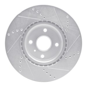 Mazda MX-5 Miata Brake Rotor (1) - Front Left - DFC - Drilled & Slotted - Silver - `16-`25