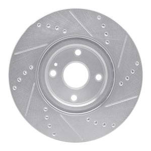 Mazda MX-5 Miata Brake Rotor (1) - Front Left - DFC - Drilled & Slotted - Silver - `16-`25