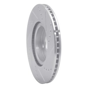 Mazda MX-5 Miata Brake Rotor (1) - Front Left - DFC - Drilled & Slotted - Silver - `16-`25