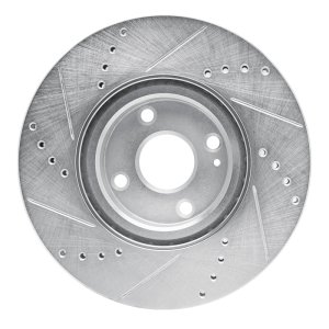 Mazda MX-5 Miata Brake Rotor (1) - Front Right - DFC - Drilled & Slotted - Silver - `16-`25