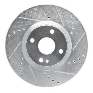 Mazda MX-5 Miata Brake Rotor (1) - Front Right - DFC - Drilled & Slotted - Silver - `16-`25