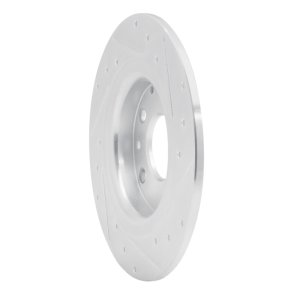 Mazda CX-3 Brake Rotor (1) - Rear Left - DFC - Drilled & Slotted - Silver - `16-`18