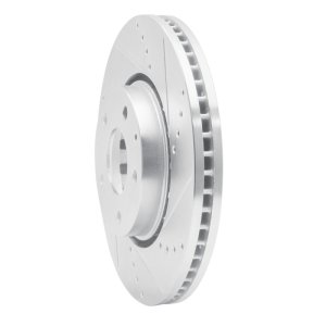 Mazda CX-5 Brake Rotor (1) - Front Right - DFC - Drilled & Slotted - Silver - `16-`25