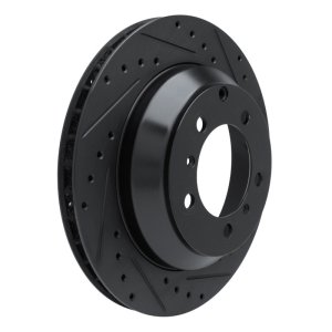 Porsche Cayenne Brake Rotor (1) - Rear Right - DFC - Drilled & Slotted - Black - `19-`23