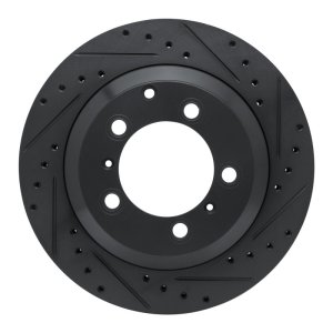 Porsche Cayenne Brake Rotor (1) - Rear Right - DFC - Drilled & Slotted - Black - `19-`23
