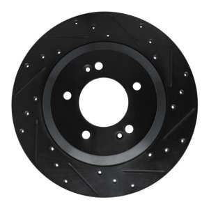 Hyundai Veloster Brake Rotor (1) - Rear Right - DFC - Drilled & Slotted - Black - `19-`22