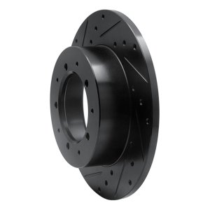 Land Rover Defender 90 Brake Rotor (1) - Rear Left - DFC - Drilled & Slotted - Black - `74-`16