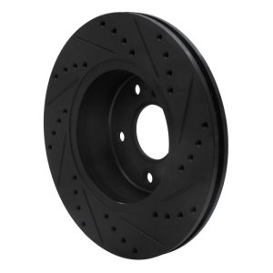 Land Rover Range Rover Brake Rotor (1) - Front Right - DFC - Drilled & Slotted - Black - `94-`02