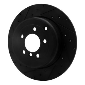 Land Rover Range Rover Brake Rotor (1) - Rear Left - DFC - Drilled & Slotted - Black - `03-`05