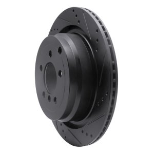 Land Rover Range Rover Brake Rotor (1) - Rear Right - DFC - Drilled & Slotted - Black - `06-`12