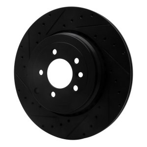 Land Rover Range Rover Sport Brake Rotor (1) - Rear Left - DFC - Drilled & Slotted - Black - `10-`13