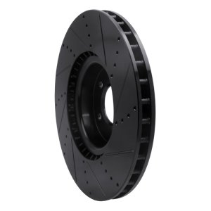 Land Rover Range Rover Sport Brake Rotor (1) - Front Left - DFC - Drilled & Slotted - Black - `10-`17