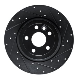 Land Rover Range Rover Evoque Brake Rotor (1) - Rear Right - DFC - Drilled & Slotted - Black - `16-`19