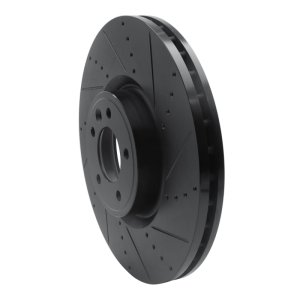 Land Rover Range Rover Brake Rotor (1) - Front Right - DFC - Drilled & Slotted - Black - `18-`25