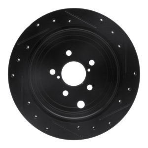 Scion FR-S Brake Rotor (1) - Rear Left - DFC - Drilled & Slotted - Black - `10-`25