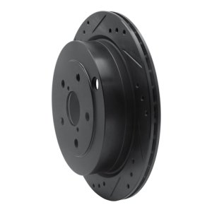 Subaru Tribeca Brake Rotor (1) - Rear Left - DFC - Drilled & Slotted - Black - `06-`14