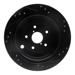 Subaru Tribeca Brake Rotor (1) - Rear Left - DFC - Drilled & Slotted - Black - `06-`14