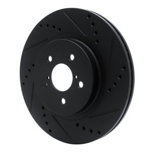 Subaru Impreza Brake Rotor (1) - Front Right - DFC - Drilled & Slotted - Black - `17-`23