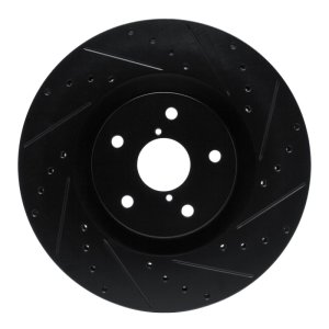 Subaru Ascent Brake Rotor (1) - Front Right - DFC - Drilled & Slotted - Black - `19-`23