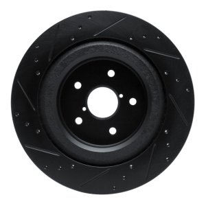 Subaru Ascent Brake Rotor (1) - Rear Right - DFC - Drilled & Slotted - Black - `19-`25
