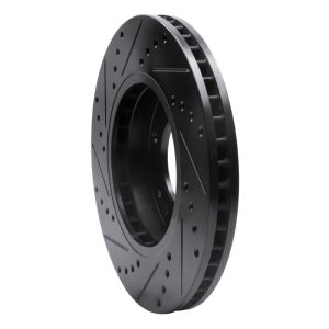 Kia Sorento Brake Rotor (1) - Front Right - DFC - Drilled & Slotted - Black - `03-`06