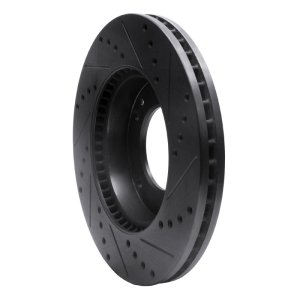 Kia Sorento Brake Rotor (1) - Front Left - DFC - Drilled & Slotted - Black - `07-`09