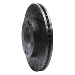 Kia Sorento Brake Rotor (1) - Front Left - DFC - Drilled & Slotted - Black - `07-`09