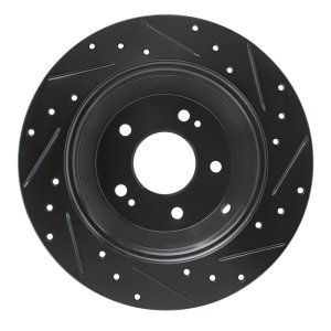 Kia Sorento Brake Rotor (1) - Rear Left - DFC - Drilled & Slotted - Black - `15-`20