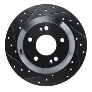 Kia Sorento Brake Rotor (1) - Rear Left - DFC - Drilled & Slotted - Black - `15-`20