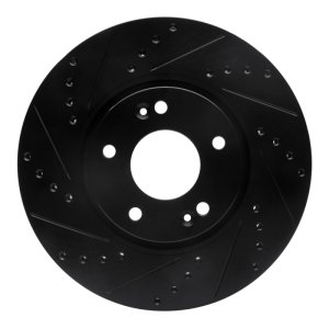 Kia Sportage Brake Rotor (1) - Front Left - DFC - Drilled & Slotted - Black - `12-`16
