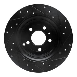 Volvo V70 Brake Rotor (1) - Rear Left - DFC - Drilled & Slotted - Black - `96-`04