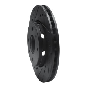 Volvo V40 Brake Rotor (1) - Front Left - DFC - Drilled & Slotted - Black - `00-`04