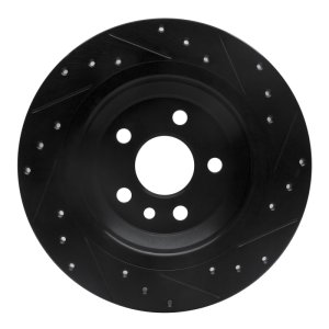 Volvo S60 Brake Rotor (1) - Rear Left - DFC - Drilled and Slotted - Black - `07-`18