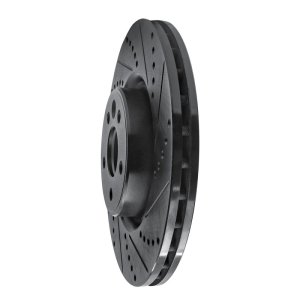 Volvo S60 Brake Rotor (1) - Front Right - DFC - Drilled & Slotted - Black - `07-`16