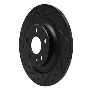 Volvo XC40 Brake Rotor (1) - Rear Left - DFC - Drilled & Slotted - Black - `19-`25