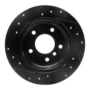 BMW Z3 Brake Rotor (1) - Rear Right - DFC - Drilled & Slotted - Black - `96-`02 BMW Z3 Brake Rotor (1) - Rear Right - DFC - Drilled & Slotted - Black - `96-`02