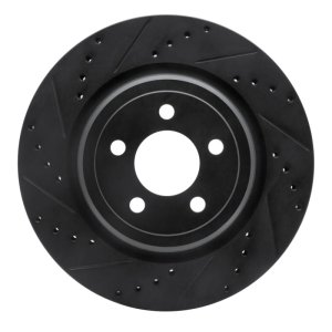 Dodge Charger Brake Rotor (1) - Rear Left - DFC - Drilled & Slotted - Black - `06-`23