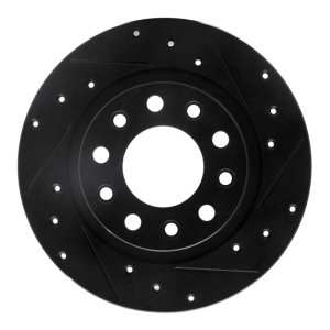 Dodge Viper Brake Rotor (1) - Rear Right - DFC - Drilled & Slotted - Black - `03-`17