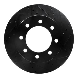 Dodge Ram 3500 Brake Rotor (1) - Front Right - DFC - Drilled & Slotted - Black - `03-`08