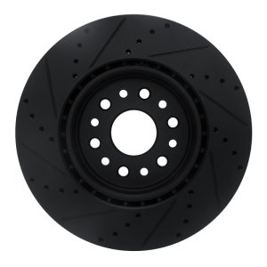 Ram 1500 Brake Rotor (1) - Front Right - DFC - Drilled & Slotted - Black - `19-`25