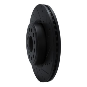 Ram 1500 Brake Rotor (1) - Front Right - DFC - Drilled & Slotted - Black - `19-`25