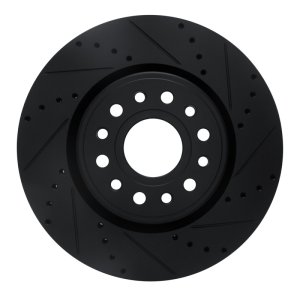 Ram 1500 Brake Rotor (1) - Front Right - DFC - Drilled & Slotted - Black - `19-`25