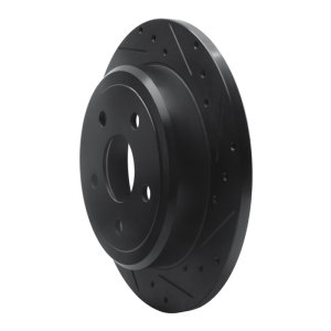 Jeep Commander Brake Rotor (1) - Rear Right - DFC - Drilled & Slotted - Black - `05-`10