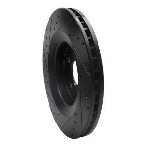 Jeep Grand Cherokee Brake Rotor (1) - Front Right - DFC - Drilled & Slotted - Black - `06-`10