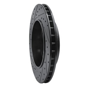 Jeep Grand Cherokee Brake Rotor (1) - Rear Right - DFC - Drilled & Slotted - Black - `06-`10