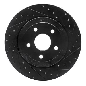 Jeep Grand Cherokee Brake Rotor (1) - Rear Right - DFC - Drilled & Slotted - Black - `06-`10