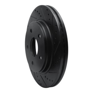 Jeep J8 Brake Rotor (1) - Front Right - DFC - Drilled & Slotted - Black - `08-`12