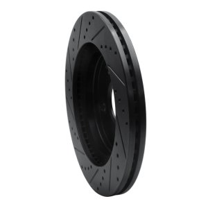 Jeep J8 Brake Rotor (1) - Front Right - DFC - Drilled & Slotted - Black - `08-`12