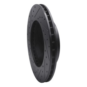 Jeep Grand Cherokee Brake Rotor (1) - Front Right - DFC - Drilled & Slotted - Black - `99-`04