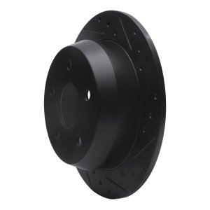 Jeep Grand Cherokee Brake Rotor (1) - Rear Right - DFC - Drilled & Slotted - Black - `99-`04